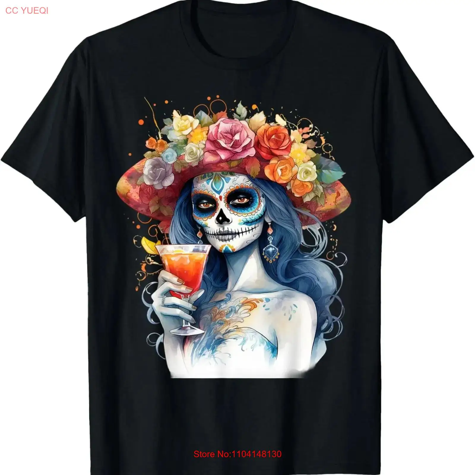 Vintage Fashion La - Koszulka Dia De Los Muertos La