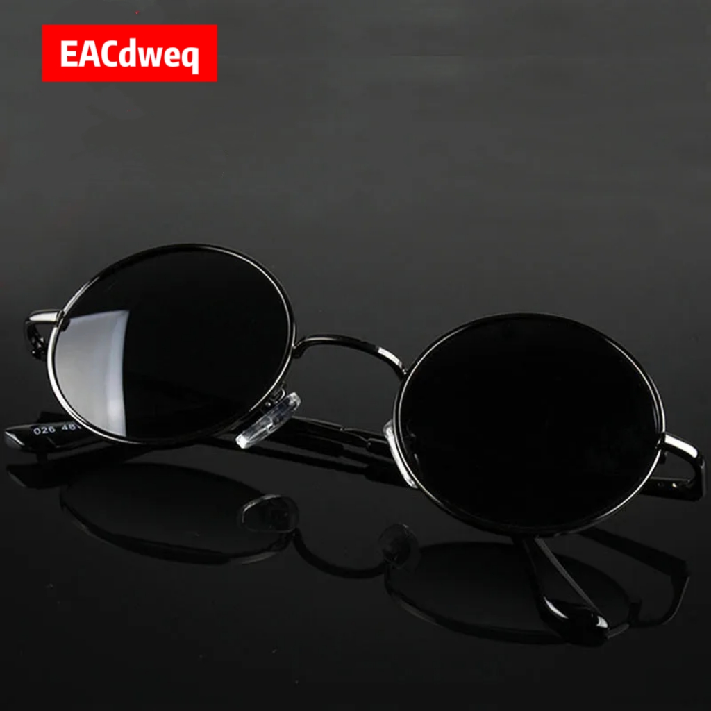 Vintage Fashion Enthusiasts - Okulary przeciwsłoneczne męskie retro vintage okrągłe